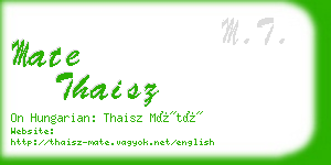 mate thaisz business card